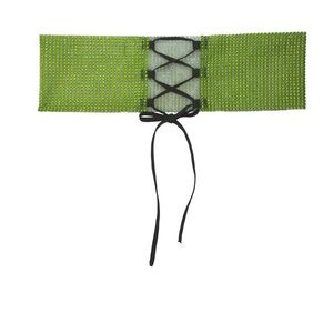 Bright green crystal bandeau top